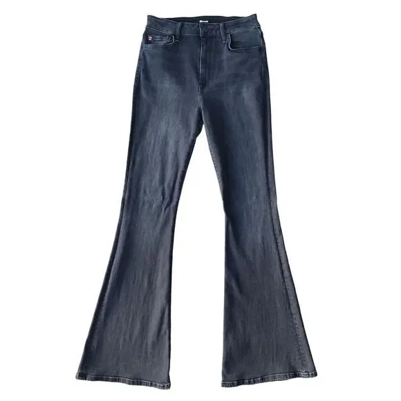 Hudson Black Heidi Rogue High-Rise Flare Nebula Jeans Size 26 - Picture 8 of 16